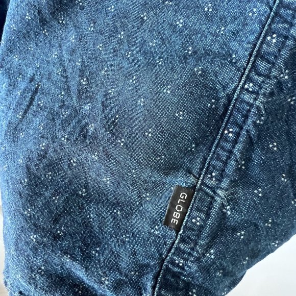 Globe Men's Denim Printed Button Down Shirt - Picture 3 of 6